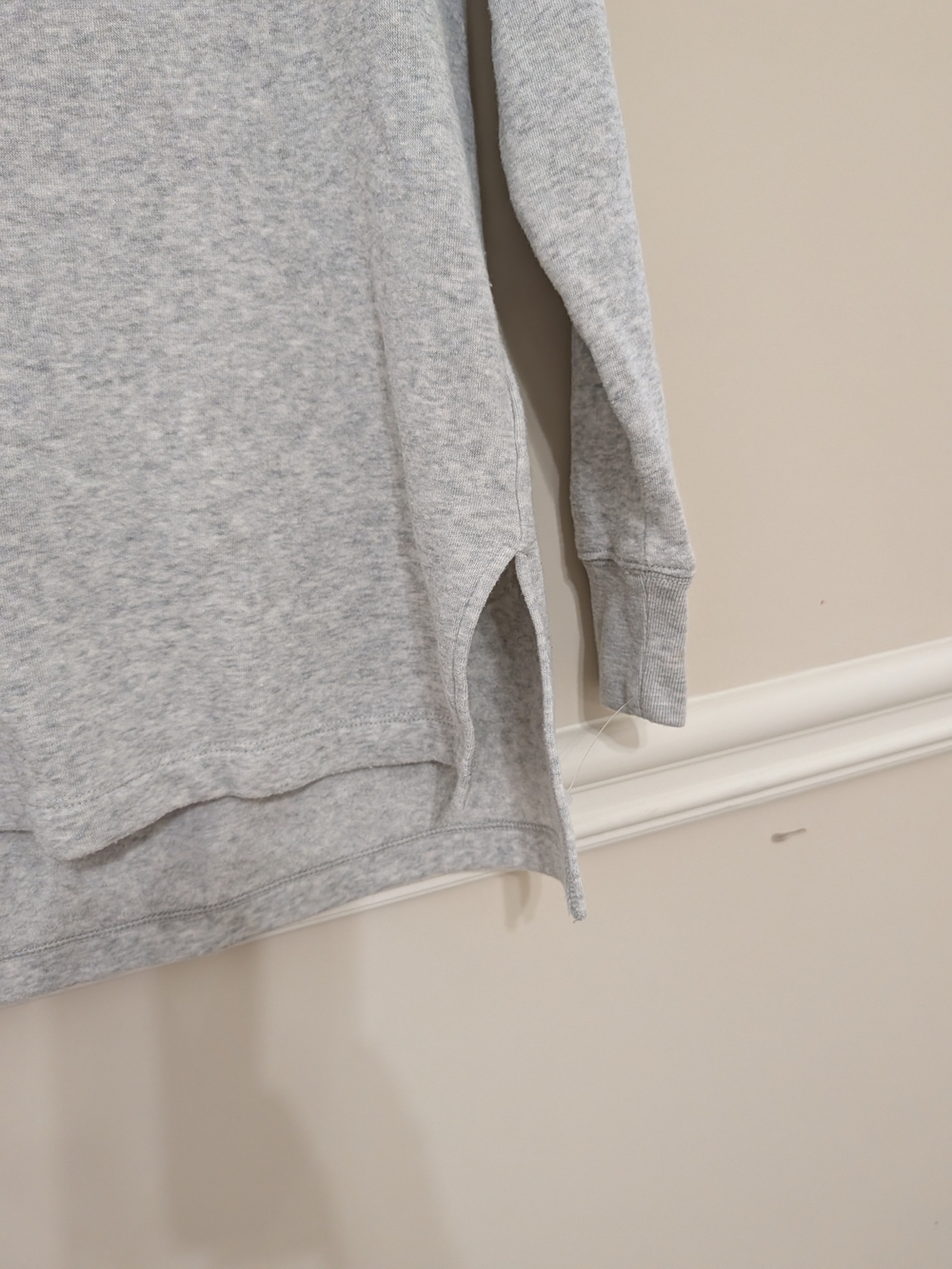 J. Crew Heather Gray XXS Button-Shoulder Crewneck Sweater - Picture 3 of 6